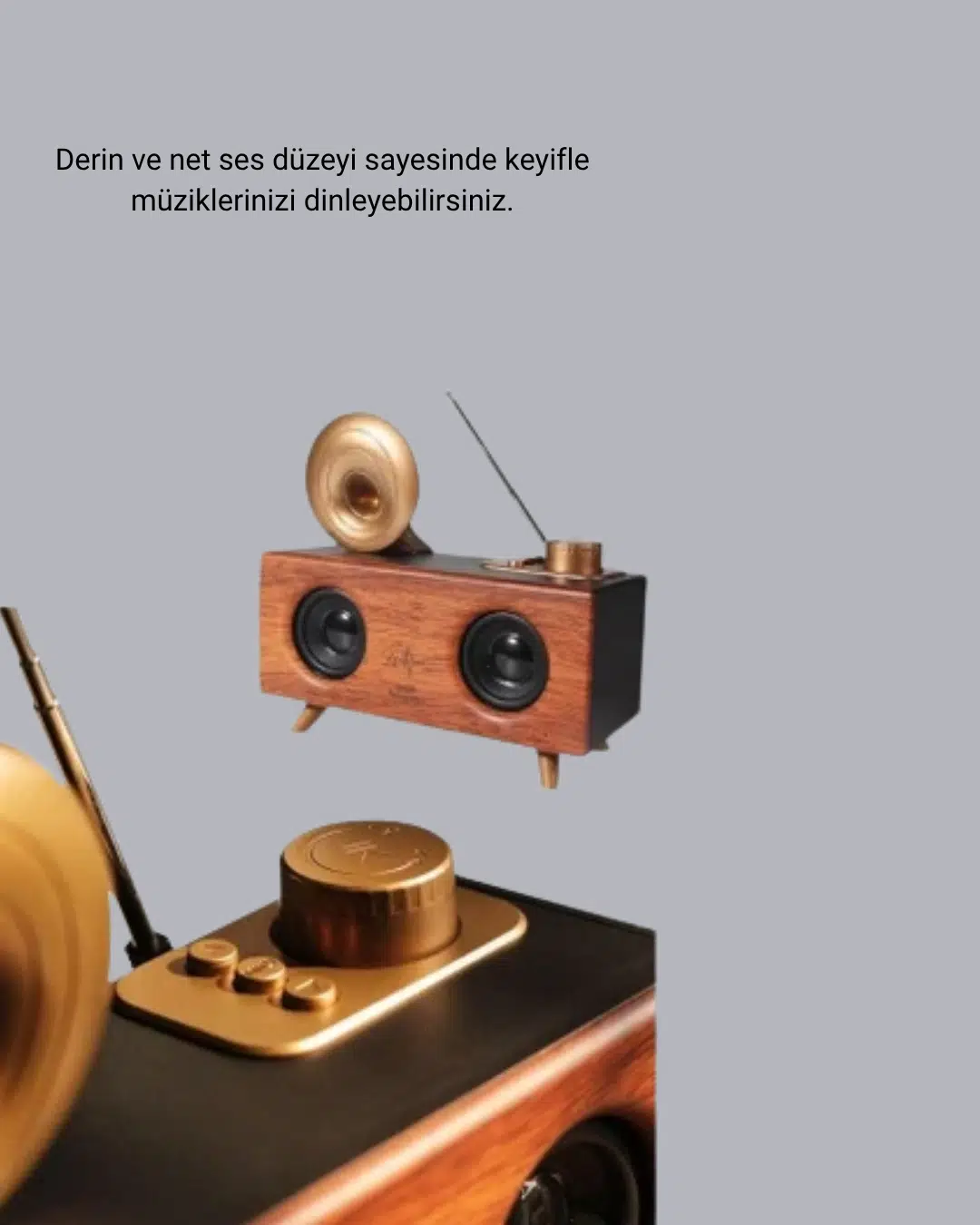Gramafon Tasarımlı Bluetooth Hoparlör 3d Ses Teknolojili Çok Fonksiyonlu Gramafon Tasarımlı Bluetooth Hoparlör 3d Ses Teknolojili Çok Fonksiyonlu
