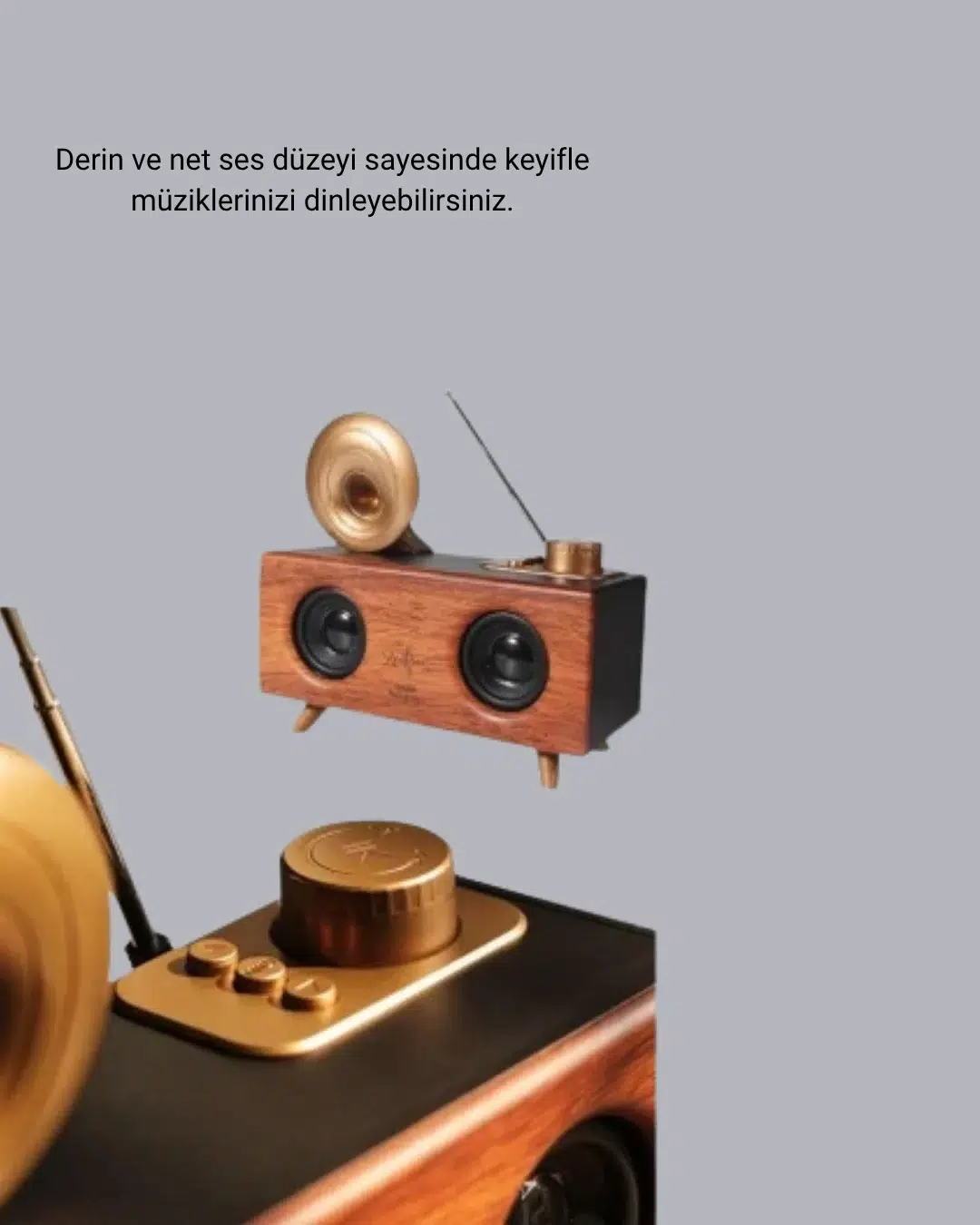 Gramafon Tasarımlı Bluetooth Hoparlör 3d Ses Teknolojili Çok Fonksiyonlu Gramafon Tasarımlı Bluetooth Hoparlör 3d Ses Teknolojili Çok Fonksiyonlu