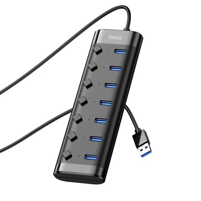 Hoco HB40 7xUSB 3.0 Anahtarlı USB Hızlı Şarj ve Veri Okuyucu