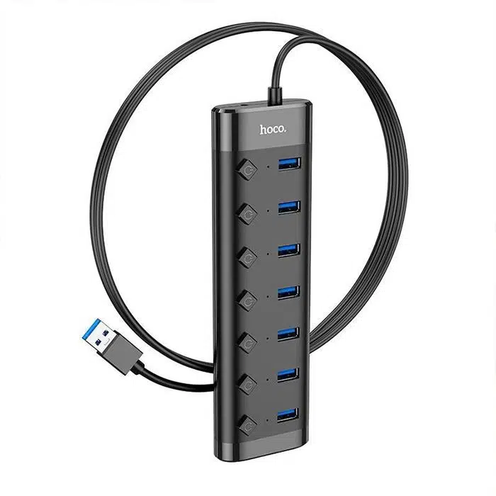 Hoco HB40 7xUSB 3.0 Anahtarlı USB Hızlı Şarj ve Veri Okuyucu Hoco HB40 7xUSB 3.0 Anahtarlı USB Hızlı Şarj ve Veri Okuyucu