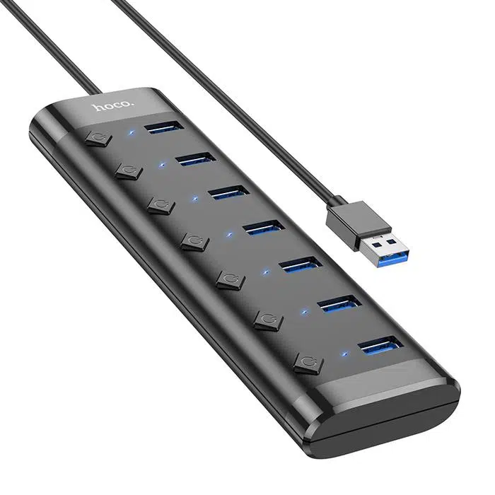 Hoco HB40 7xUSB 3.0 Anahtarlı USB Hızlı Şarj ve Veri Okuyucu Hoco HB40 7xUSB 3.0 Anahtarlı USB Hızlı Şarj ve Veri Okuyucu