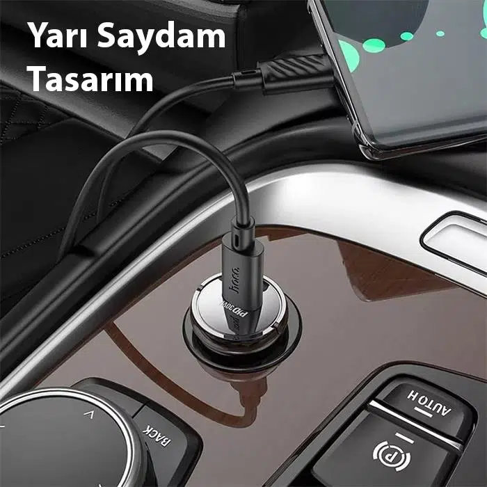 HOCO Z53 Sight Single PD30W Type-C Girişli Araç Çakmaklık Hızlı Şarj Aleti HOCO Z53 Sight Single PD30W Type-C Girişli Araç Çakmaklık Hızlı Şarj Aleti