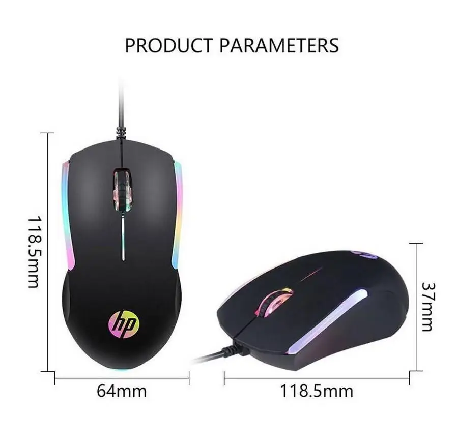 HP M-160 RGB Aydınlatmalı Kablolu USB Mouse HP M-160 RGB Aydınlatmalı Kablolu USB Mouse