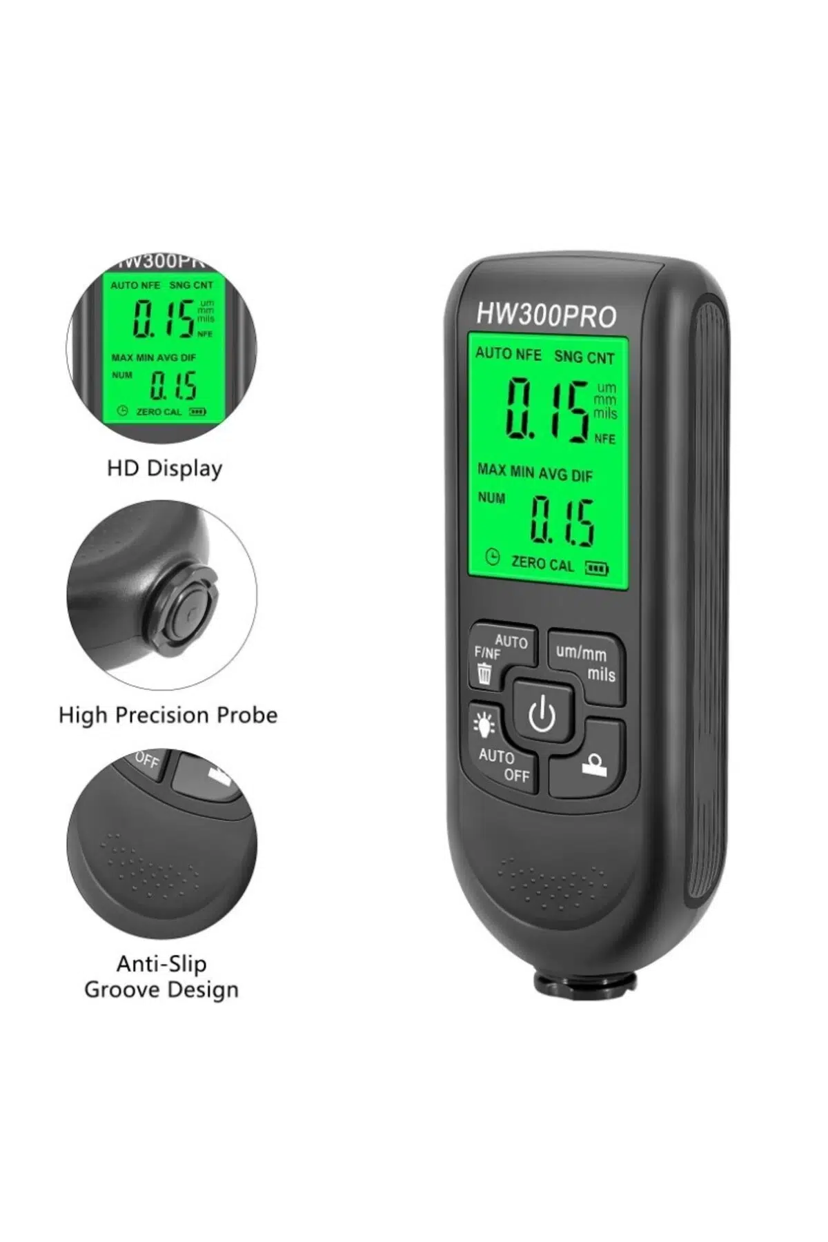Hw-300pro Oto Boya Kalınlık Ölçer 0-2000µm Fe & Nfe Kaplama Kalınlık Test Cihazı Hw-300pro Oto Boya Kalınlık Ölçer 0-2000µm Fe & Nfe Kaplama Kalınlık Test Cihazı