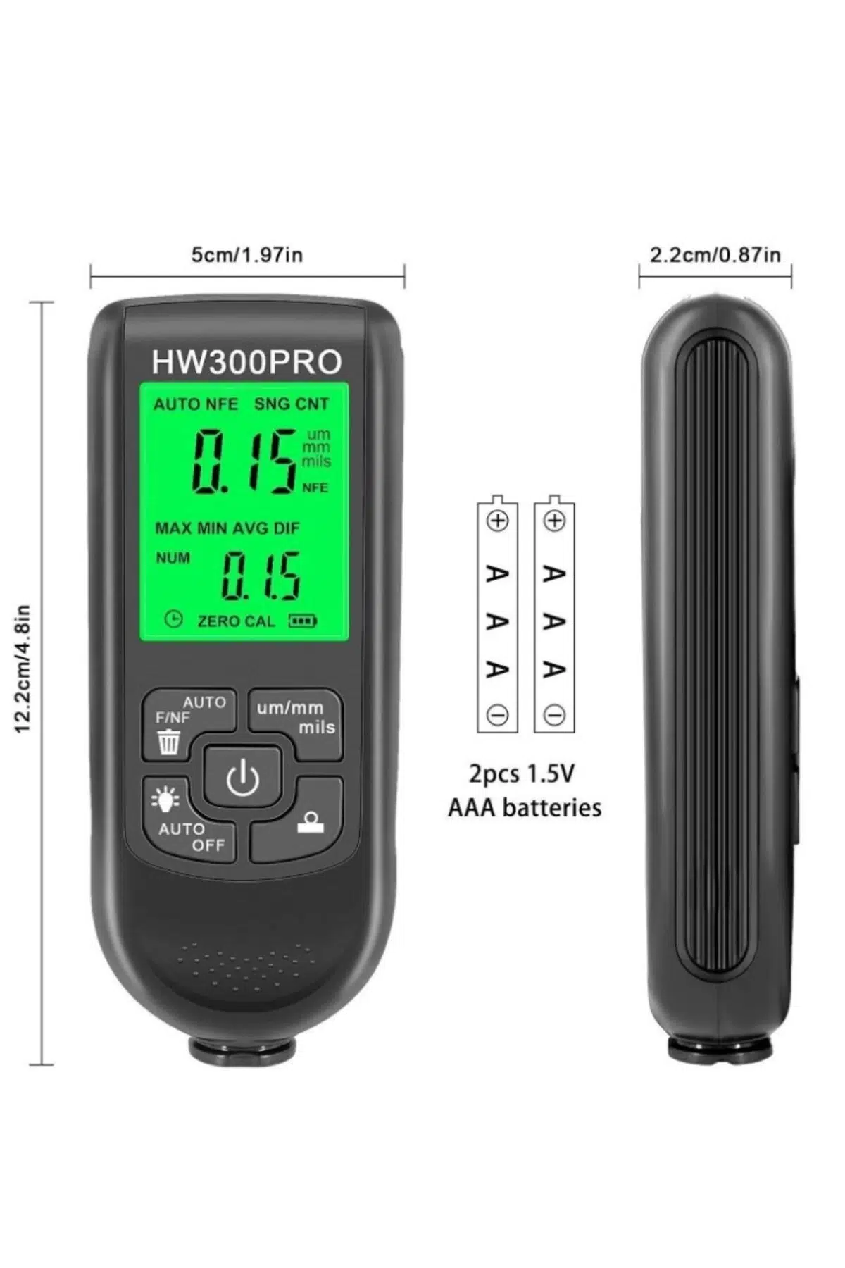 Hw-300pro Oto Boya Kalınlık Ölçer 0-2000µm Fe & Nfe Kaplama Kalınlık Test Cihazı Hw-300pro Oto Boya Kalınlık Ölçer 0-2000µm Fe & Nfe Kaplama Kalınlık Test Cihazı