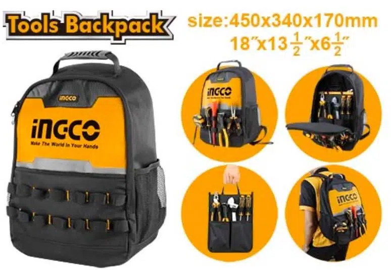 Ingco Endüstriyel Alet Sırt Takım Çantası 45Cm Ingco Endüstriyel Alet Sırt Takım Çantası 45Cm