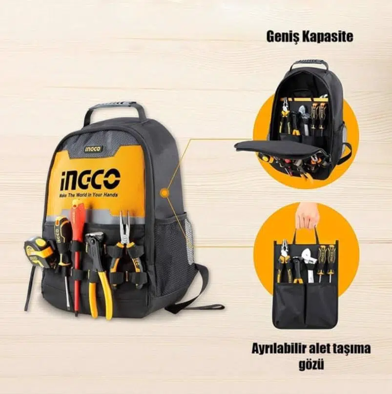 Ingco Endüstriyel Alet Sırt Takım Çantası 45Cm Ingco Endüstriyel Alet Sırt Takım Çantası 45Cm