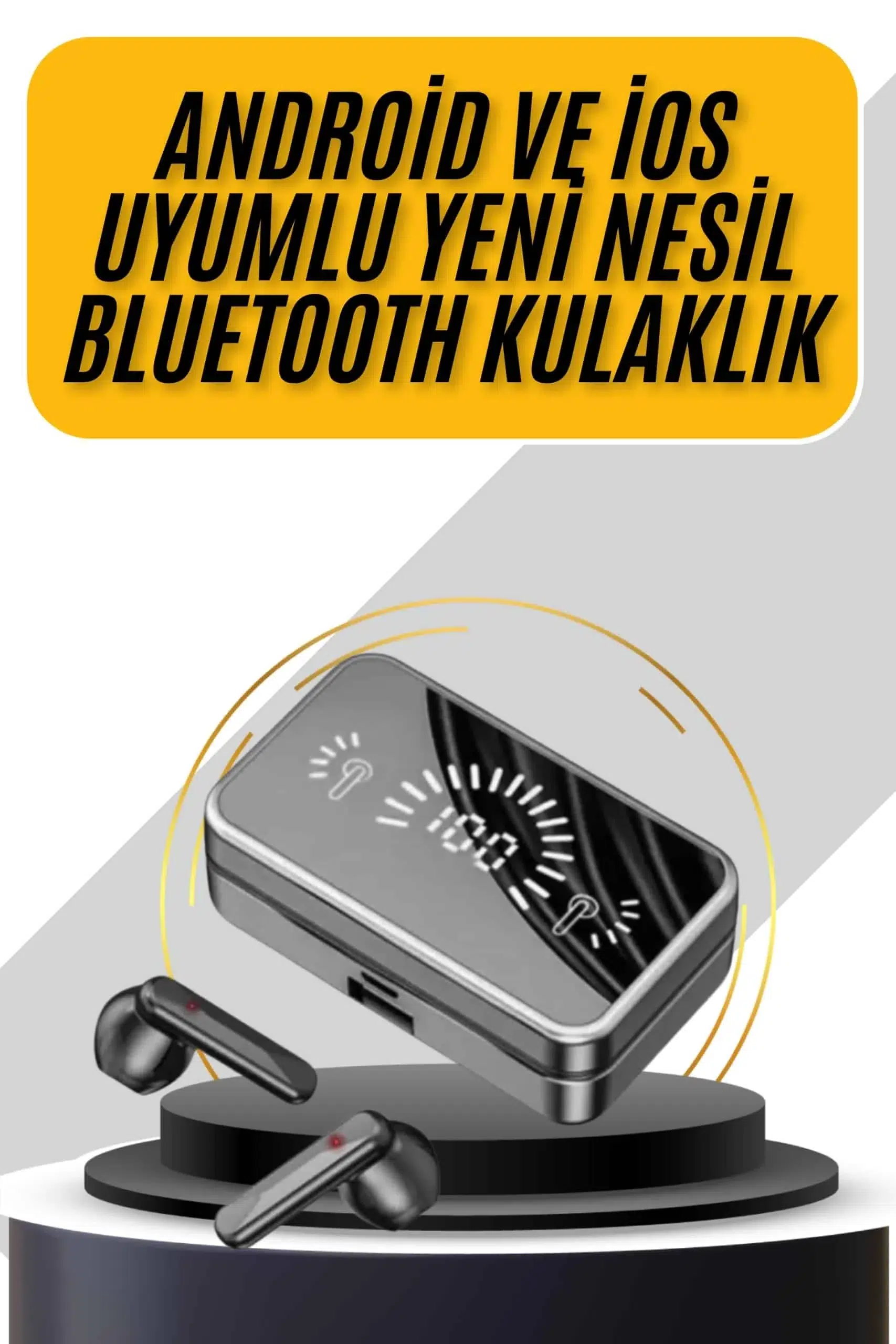 İos Android Uyumlu Bluetooth Kulaklık Kablosuz Kulaklık Yüksek Basslı İos Android Uyumlu Bluetooth Kulaklık Kablosuz Kulaklık Yüksek Basslı