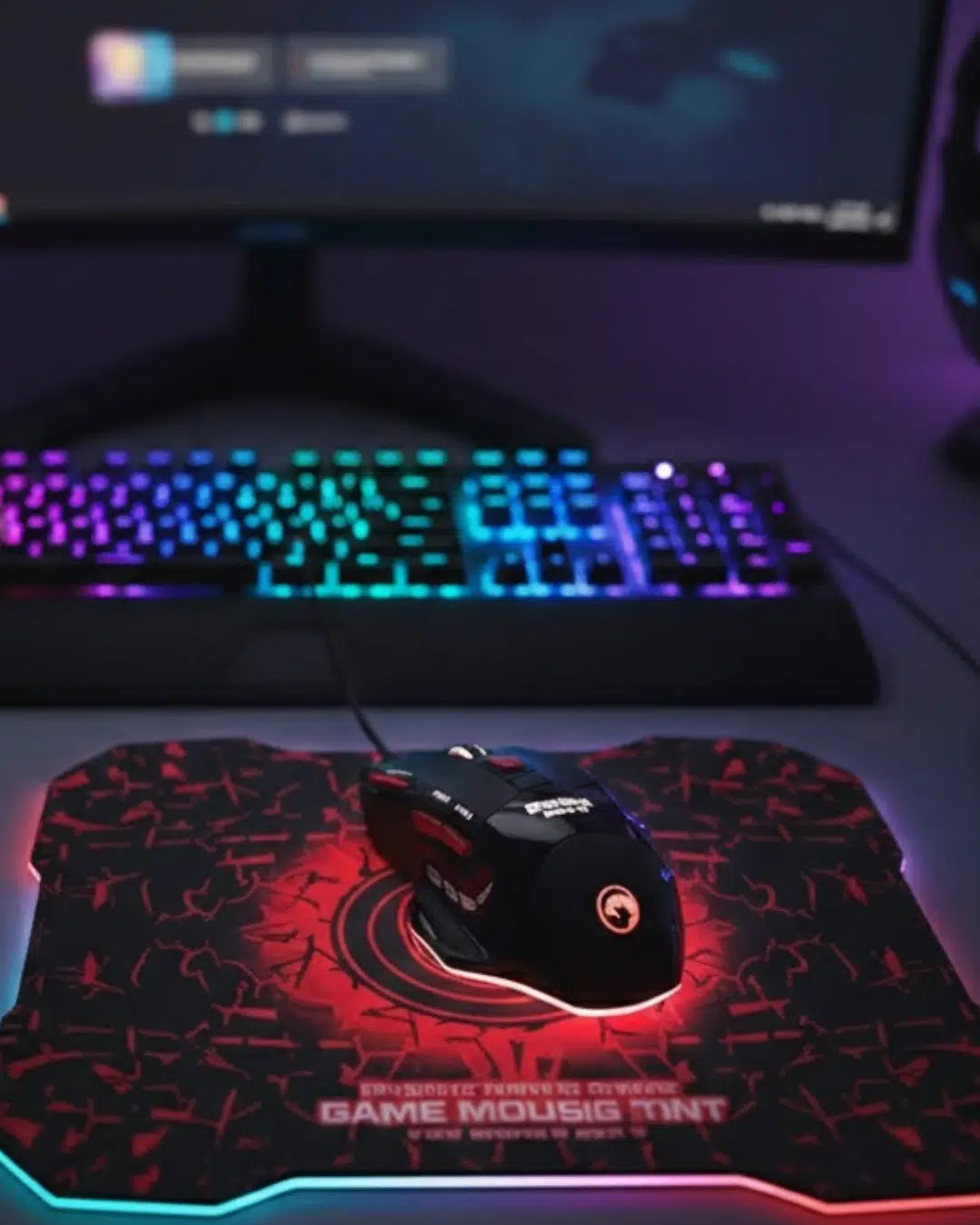 Işıklı Mouse Ve Mousepad Seti Ergonomik Tasarım Ve Rgb Aydınlatma