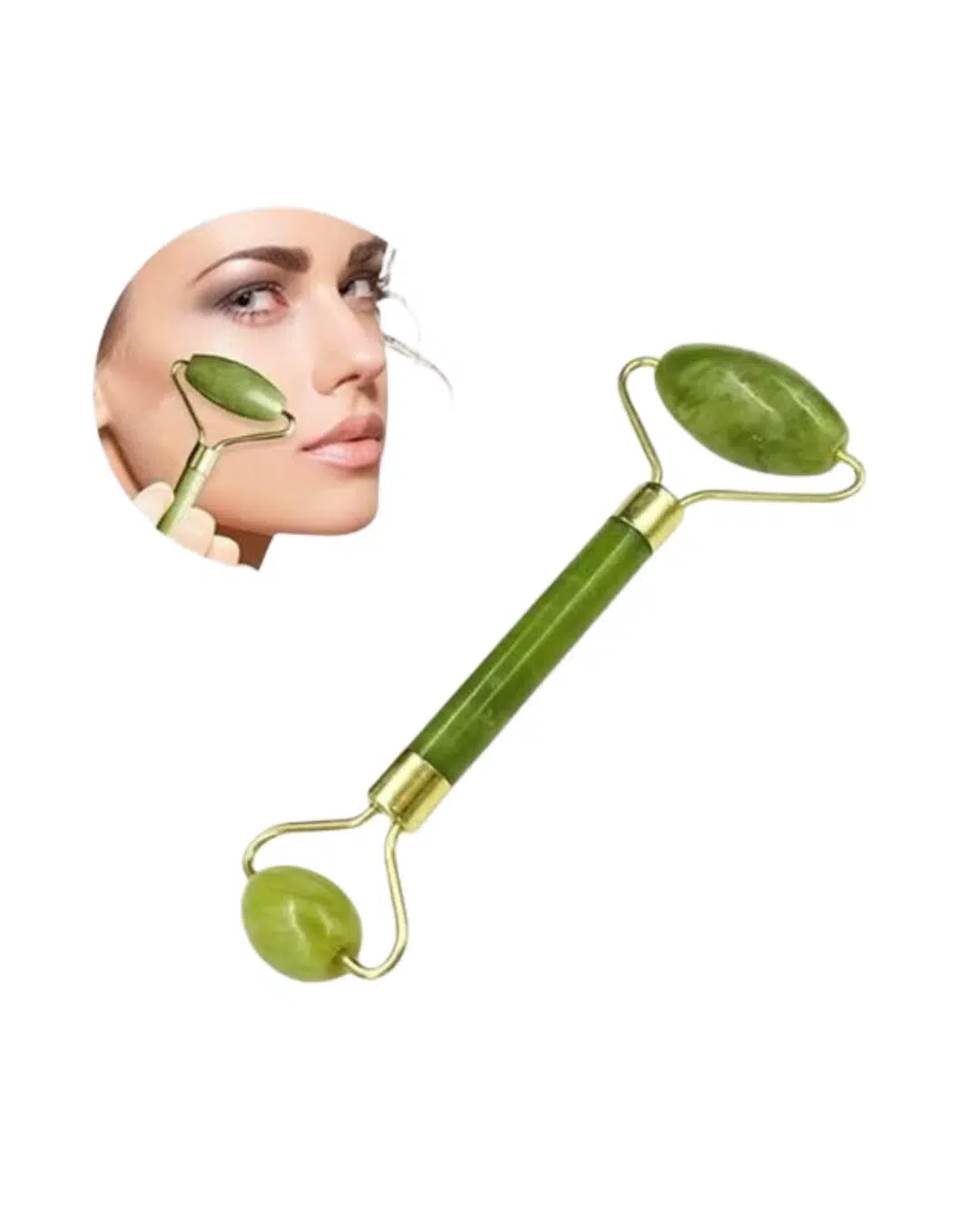 Jade Stone Yüz Bakım Seti Gua Sha Ve Roller Masaj Taşı Jade Stone Yüz Bakım Seti Gua Sha Ve Roller Masaj Taşı