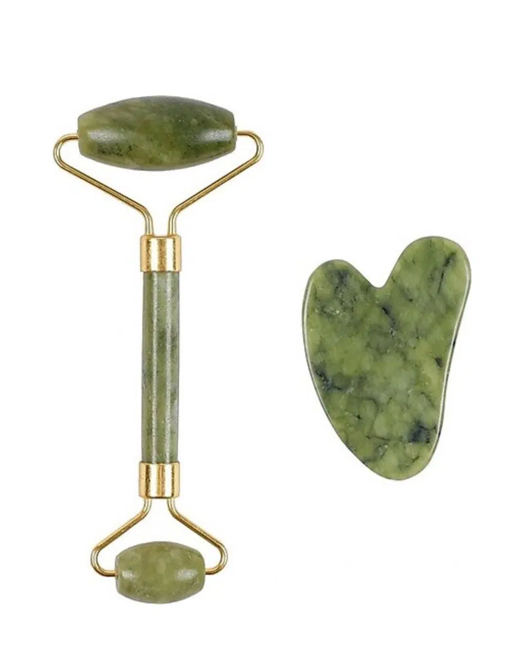 Jade Stone Yüz Bakım Seti Gua Sha Ve Roller Masaj Taşı Jade Stone Yüz Bakım Seti Gua Sha Ve Roller Masaj Taşı