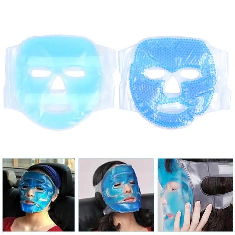 Jel Buz Paketi Yüz Maskesi Baş Ağrısı Yastık Kozmetik Maske + Çift Taraflı Cilt Fırçası Jel Buz Paketi Yüz Maskesi Baş Ağrısı Yastık Kozmetik Maske + Çift Taraflı Cilt Fırçası