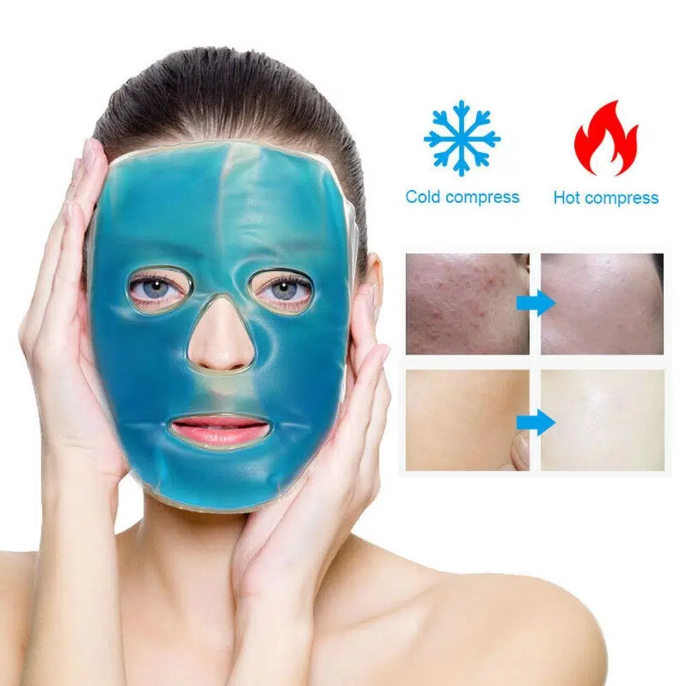 Jel Buz Paketi Yüz Maskesi Baş Ağrısı Yastık Kozmetik Maske + Çift Taraflı Cilt Fırçası Jel Buz Paketi Yüz Maskesi Baş Ağrısı Yastık Kozmetik Maske + Çift Taraflı Cilt Fırçası