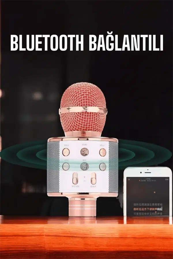 Kablosuz Bluetooth Karaoke Mikrofon Usb Ve Aux Girişli, Yüksek Ses Kalitesi Kablosuz Bluetooth Karaoke Mikrofon Usb Ve Aux Girişli, Yüksek Ses Kalitesi
