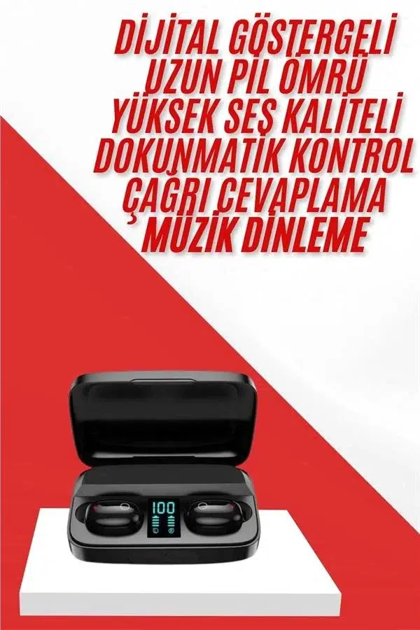 Kablosuz Bluetooth Kulaklık Android Ve İos Uyumlu Led Göstergeli Powerbankli Kablosuz Bluetooth Kulaklık Android Ve İos Uyumlu Led Göstergeli Powerbankli