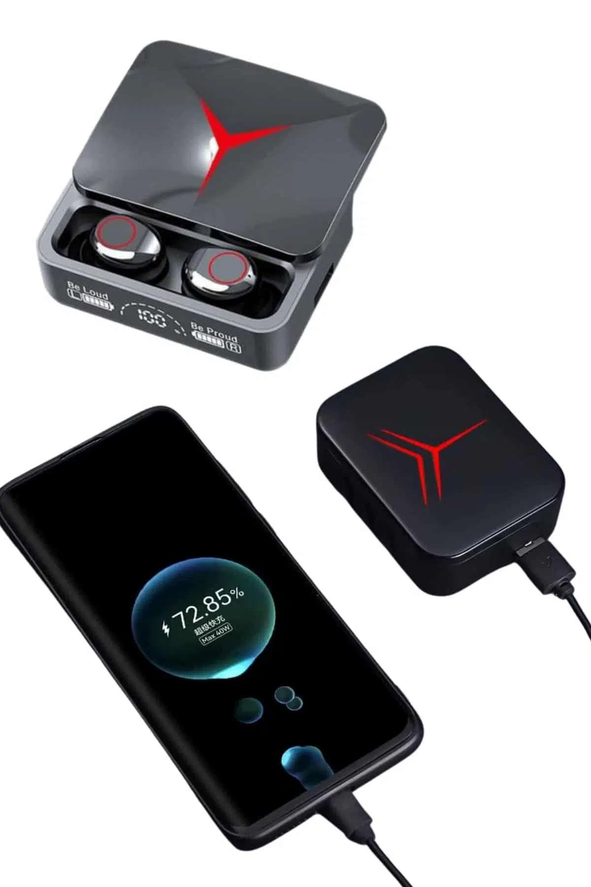 Kablosuz Bluetooth Kulaklık Powerbank Özellikli Göstergeli Hd Mikrofon Kablosuz Bluetooth Kulaklık Powerbank Özellikli Göstergeli Hd Mikrofon