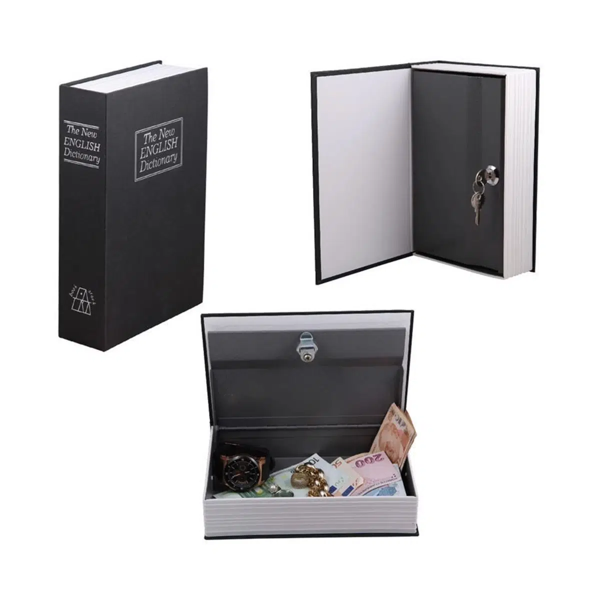 Kitap Şeklinde Gizli Kasa Kilitli kumbara Büyük Boy Kitap Şeklinde Gizli Kasa Kilitli kumbara Büyük Boy