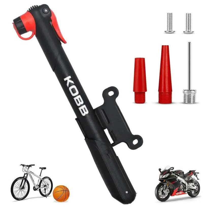 KOBB KB21 87 PSI Bisiklet Lastik Şişirme Taşınabilir Mini El Pompası + Bisiklet Montaj Aparatı
