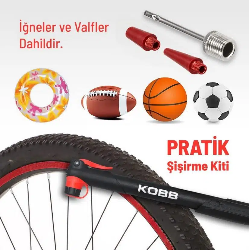 KOBB KB21 87 PSI Bisiklet Lastik Şişirme Taşınabilir Mini El Pompası + Bisiklet Montaj Aparatı KOBB KB21 87 PSI Bisiklet Lastik Şişirme Taşınabilir Mini El Pompası + Bisiklet Montaj Aparatı
