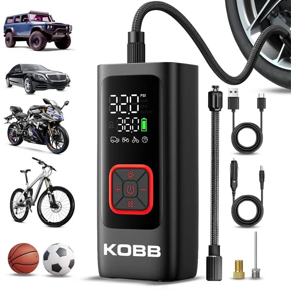 KOBB KB426 12V / Şarjlı Li-ion 150 PSI Dijital Göstergeli Akıllı Lastik Şişirme Pompası+ Powerbank + SOS + Led Lamba KOBB KB426 12V / Şarjlı Li-ion 150 PSI Dijital Göstergeli Akıllı Lastik Şişirme Pompası+ Powerbank + SOS + Led Lamba