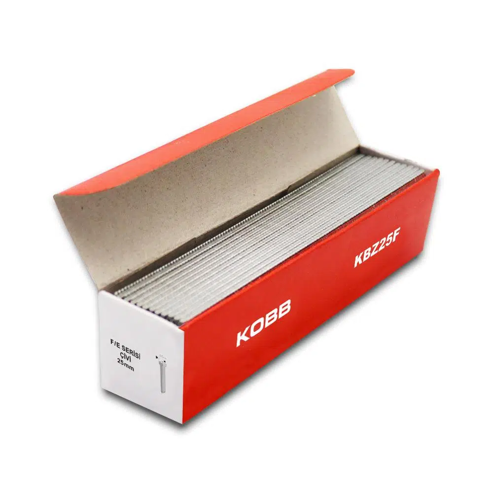 KOBB KBZ25F 25mm 2500 Adet F/E/J/8 Serisi Ağır Hizmet Tipi Kesik Başlı Çivi KOBB KBZ25F 25mm 2500 Adet F/E/J/8 Serisi Ağır Hizmet Tipi Kesik Başlı Çivi