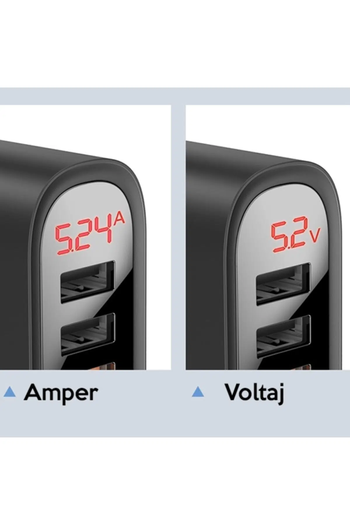 Kuulaa 3 Usb Qc3.0+pd 30w Hızlı Şarj Dijital Ekran Şarj Başlık Siyah Kuulaa 3 Usb Qc3.0+pd 30w Hızlı Şarj Dijital Ekran Şarj Başlık Siyah