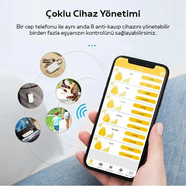 KUULAA Anti Lost Mini Bluetooth Akıllı Takip Cihazı Beyaz KUULAA Anti Lost Mini Bluetooth Akıllı Takip Cihazı Beyaz