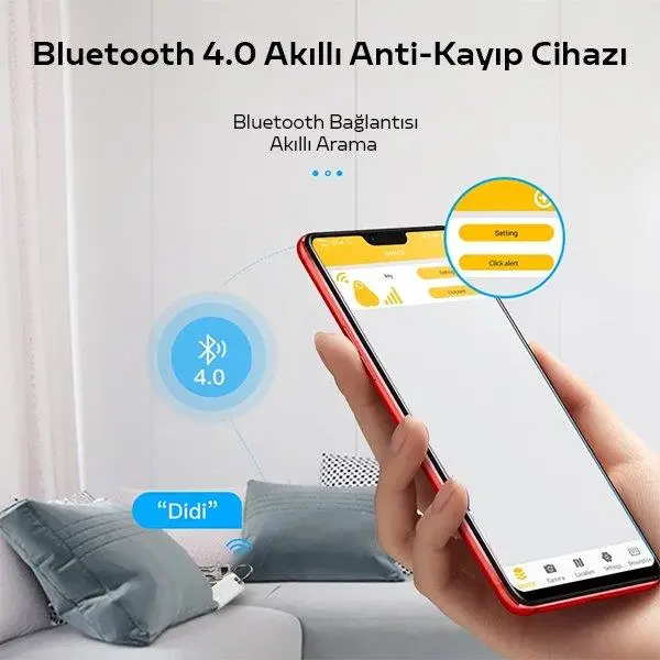 KUULAA Anti Lost Mini Bluetooth Akıllı Takip Cihazı Mavi KUULAA Anti Lost Mini Bluetooth Akıllı Takip Cihazı Mavi