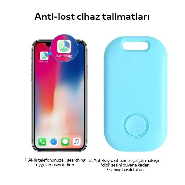 KUULAA Anti Lost Mini Bluetooth Akıllı Takip Cihazı Mavi KUULAA Anti Lost Mini Bluetooth Akıllı Takip Cihazı Mavi