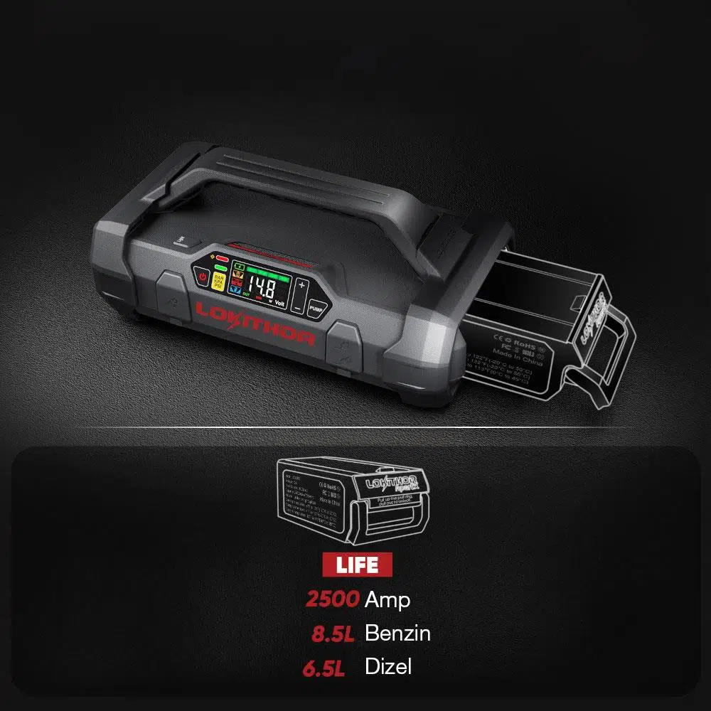 Lokithor APARTX2500 12V 2500Amp LiFePO4 Akıllı Akü Takviye + Pompa + Powerbank + Led Lamba Lokithor APARTX2500 12V 2500Amp LiFePO4 Akıllı Akü Takviye + Pompa + Powerbank + Led Lamba