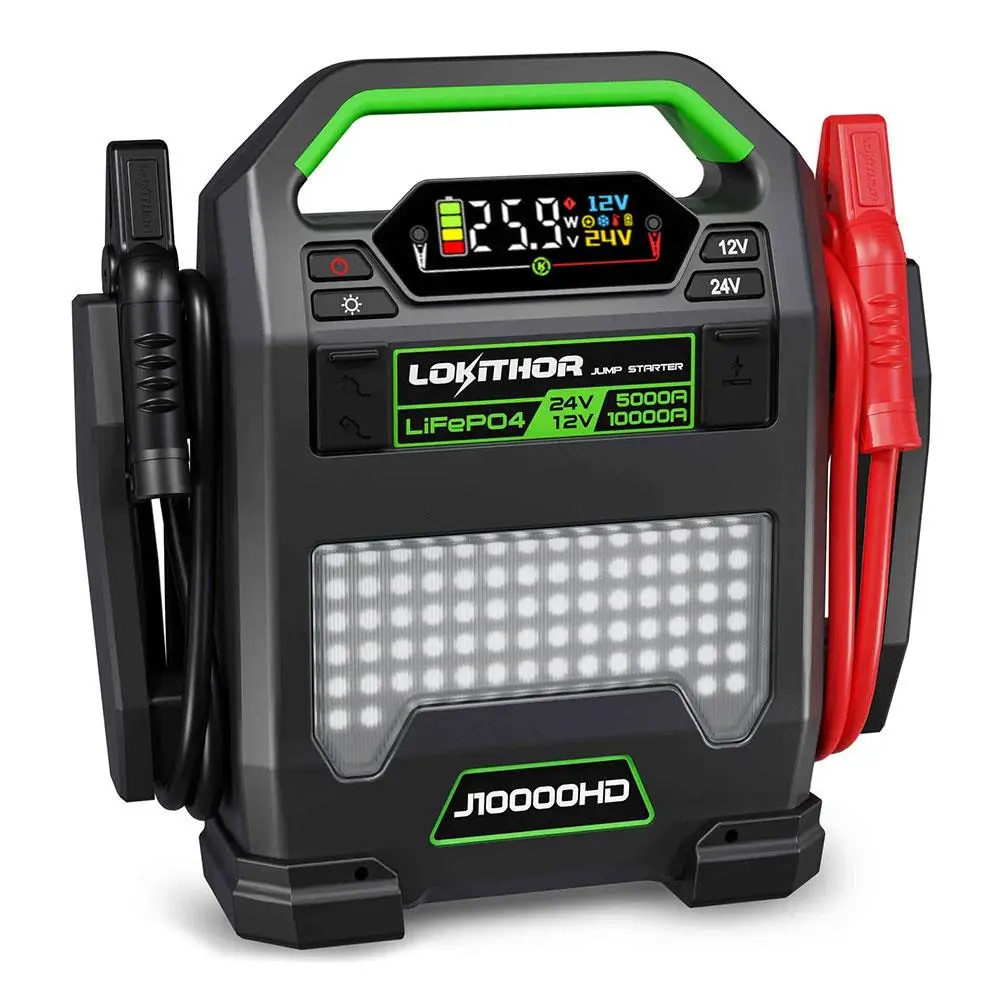 Lokithor J10000HD 12V/24V 10.000Amp LiFePO4 Akıllı Akü Takviye + Powerbank + Led Lamba Lokithor J10000HD 12V/24V 10.000Amp LiFePO4 Akıllı Akü Takviye + Powerbank + Led Lamba