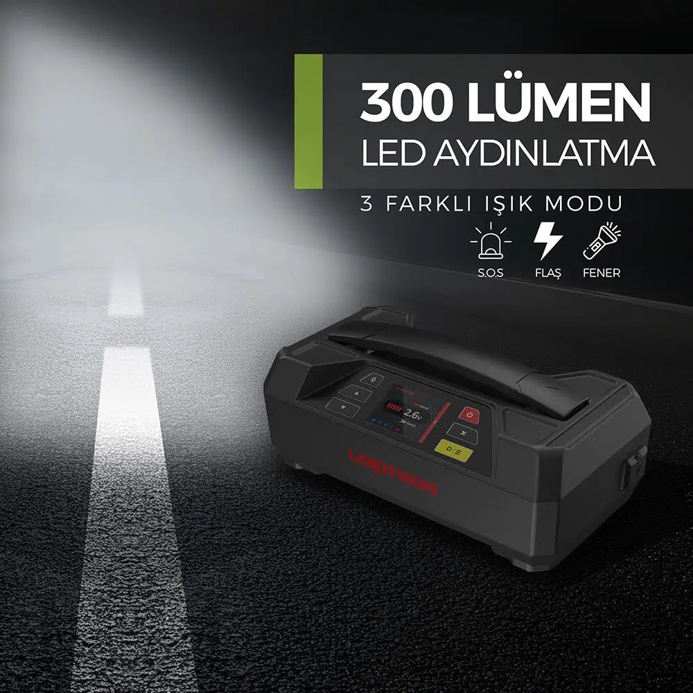Lokithor JTC4250 12V/220V 4250Amp LiFePO4 Akıllı Akü Test + Akü Takviye + Akü Şarj Cihazı Lokithor JTC4250 12V/220V 4250Amp LiFePO4 Akıllı Akü Test + Akü Takviye + Akü Şarj Cihazı