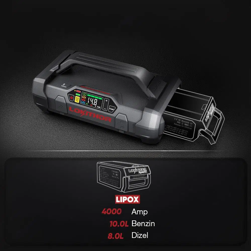 Lokithor LIPOX 14.8Volt Li-Polimer 4000A Takviye Gücü APARTX ile Uyumlu Yedek Akü Lokithor LIPOX 14.8Volt Li-Polimer 4000A Takviye Gücü APARTX ile Uyumlu Yedek Akü