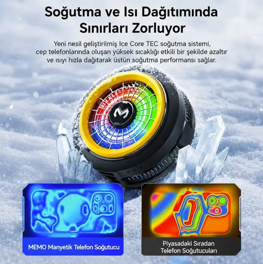 Zhltools CX20 Manyetik Telefon Soğutucu | 20W TEC Yarı İletken Soğutma | RGB Işıklı | MagSafe Uyumlu Zhltools CX20 Manyetik Telefon Soğutucu | 20W TEC Yarı İletken Soğutma | RGB Işıklı | MagSafe Uyumlu