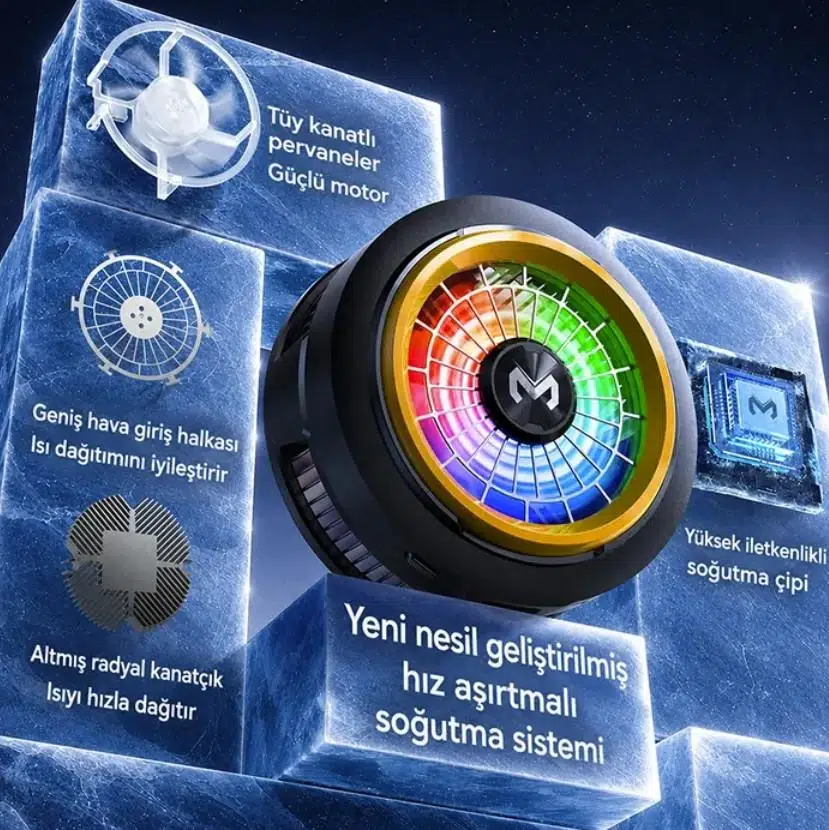 Zhltools CX20 Manyetik Telefon Soğutucu | 20W TEC Yarı İletken Soğutma | RGB Işıklı | MagSafe Uyumlu Zhltools CX20 Manyetik Telefon Soğutucu | 20W TEC Yarı İletken Soğutma | RGB Işıklı | MagSafe Uyumlu