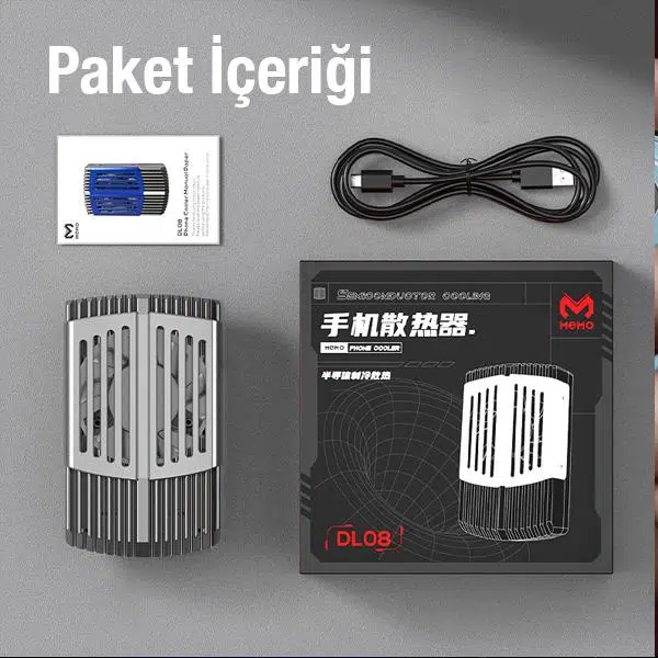 MEMO DL08 Yarı İletken Telefon Soğutma Fanı Radyatör Soğutucu Gri MEMO DL08 Yarı İletken Telefon Soğutma Fanı Radyatör Soğutucu Gri