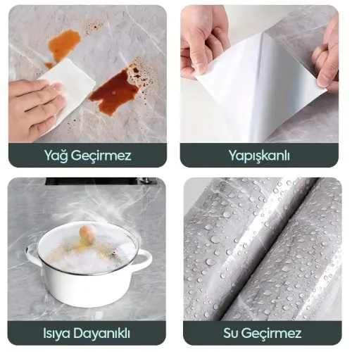 Mermer Desenli Kaplama Kağıdı 5 Metre Mermer Desenli Kaplama Kağıdı 5 Metre