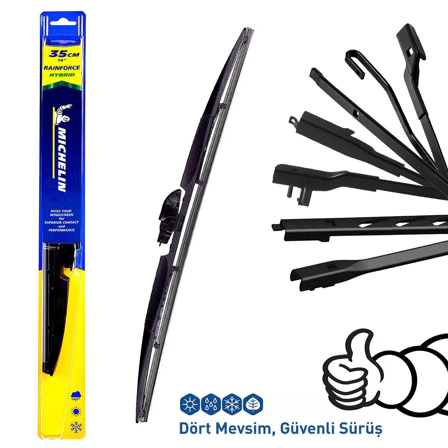 Michelin Rainforce MC19814 35CM 1 Adet Universal Hibrit Silecek Michelin Rainforce MC19814 35CM 1 Adet Universal Hibrit Silecek