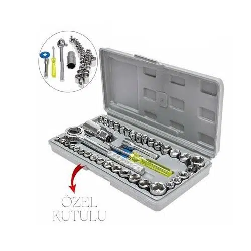 Zhltools 40 Parça Torklu Tornavida Lokma Seti