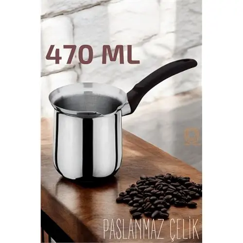 Zhlhome Paslanmaz Çelik Cezve 470 ml Zhlhome Paslanmaz Çelik Cezve 470 ml