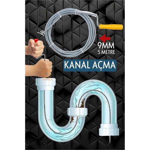 ModaCar Profesyonel Kanal Açma Sprali Kanal Gider Tıkanık Açıcı 5 mt ModaCar Profesyonel Kanal Açma Sprali Kanal Gider Tıkanık Açıcı 5 mt