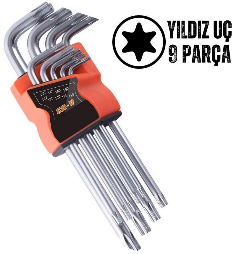 Zhltools Yıldız Torx Combination 9 Parça Alyan Seti Zhltools Yıldız Torx Combination 9 Parça Alyan Seti