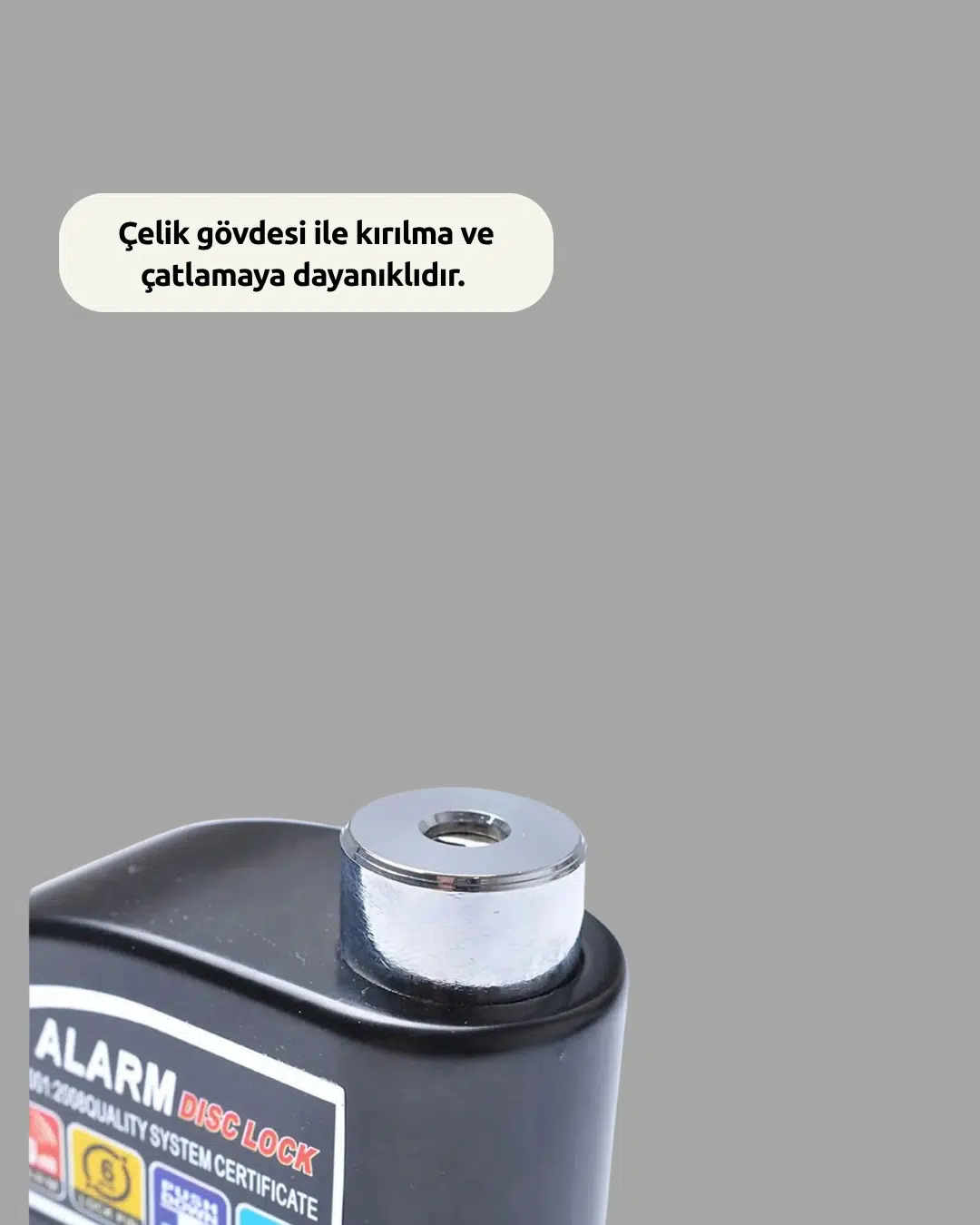 Motosiklet Ve Bisiklet İçin 6mm Pinli Alarmlı Disk Kilidi Motosiklet Ve Bisiklet İçin 6mm Pinli Alarmlı Disk Kilidi