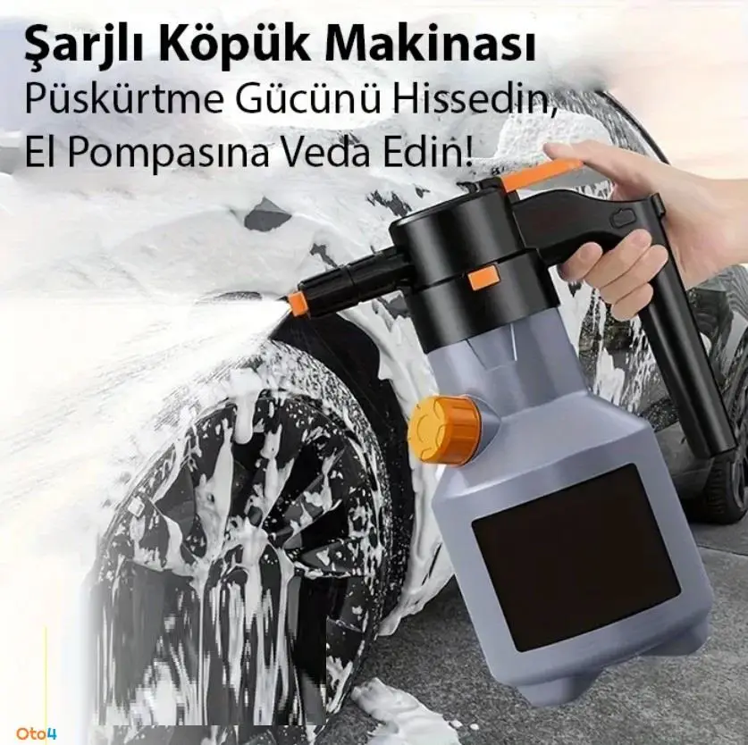 Oto4 2L Yüksek Basınçlı Şarjlı Köpük Makinası Oto Yıkama Pompası Köpük Püskürtücü Oto4 2L Yüksek Basınçlı Şarjlı Köpük Makinası Oto Yıkama Pompası Köpük Püskürtücü
