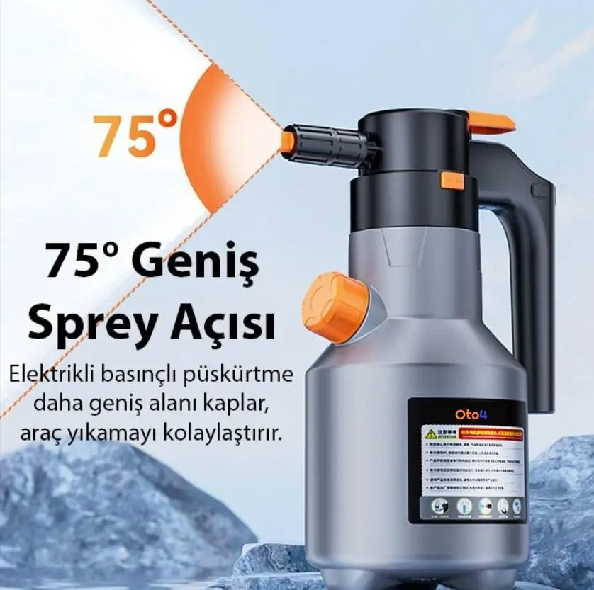 Oto4 2L Yüksek Basınçlı Şarjlı Köpük Makinası Oto Yıkama Pompası Köpük Püskürtücü Oto4 2L Yüksek Basınçlı Şarjlı Köpük Makinası Oto Yıkama Pompası Köpük Püskürtücü