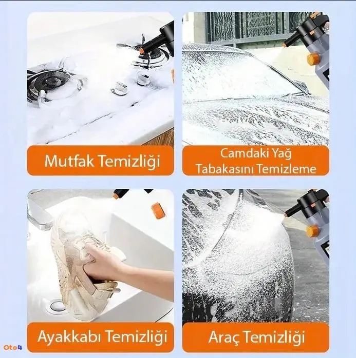 Oto4 2L Yüksek Basınçlı Şarjlı Köpük Makinası Oto Yıkama Pompası Köpük Püskürtücü Oto4 2L Yüksek Basınçlı Şarjlı Köpük Makinası Oto Yıkama Pompası Köpük Püskürtücü