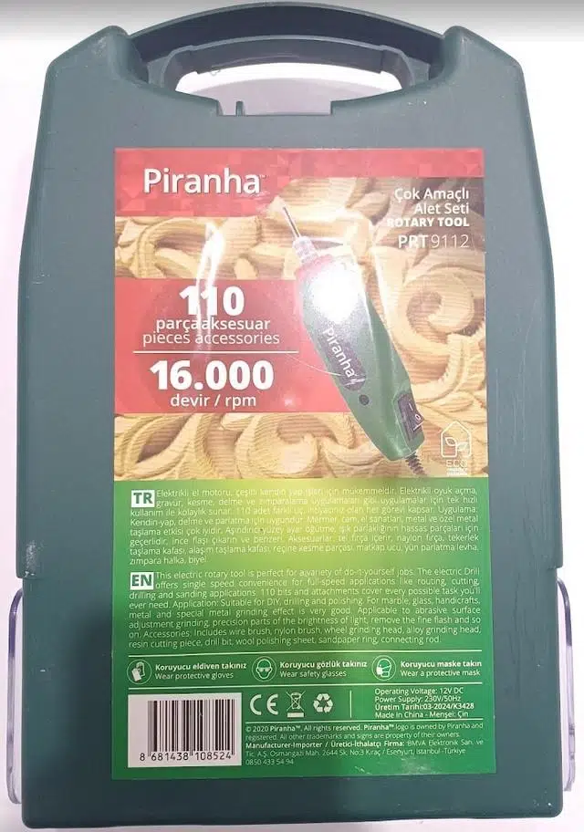 Piranha 110 Parça Çok Amaçlı Alet Seti PRN9112 Piranha 110 Parça Çok Amaçlı Alet Seti PRN9112