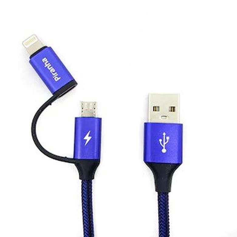 Piranha 2in1 Mikro Usb + Lightning Dual Usb Kablo Piranha 2in1 Mikro Usb + Lightning Dual Usb Kablo