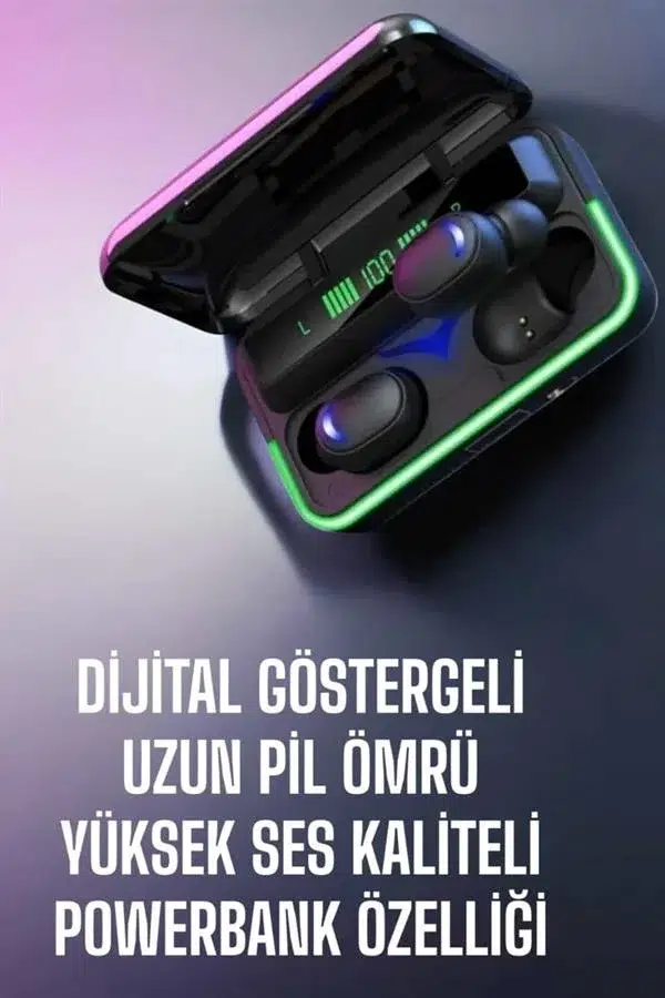 Powerbank Özellikli Kablosuz Bluetooth Kulaklık Rgb Işıklı Powerbank Özellikli Kablosuz Bluetooth Kulaklık Rgb Işıklı