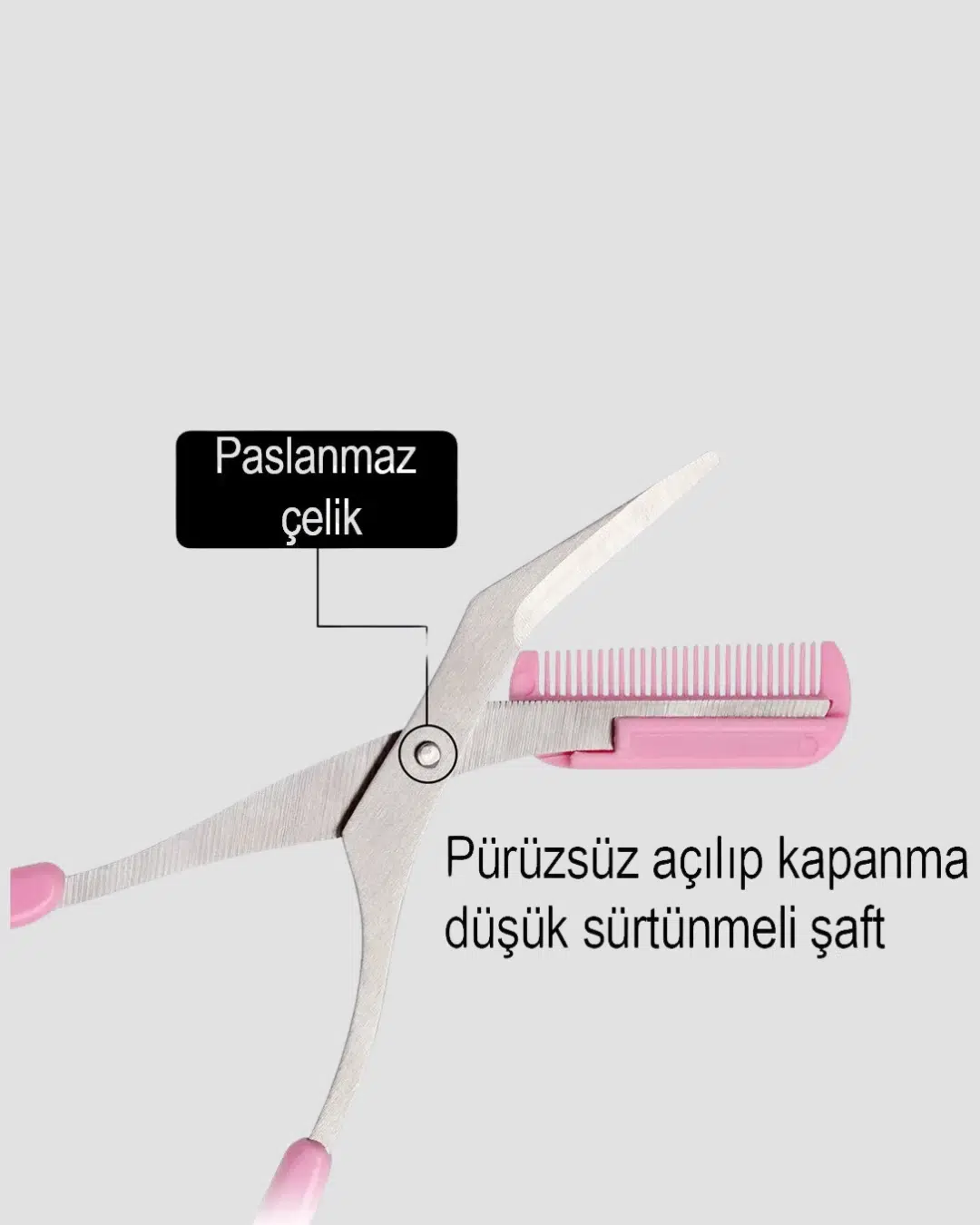 Profesyonel Taraklı Kaş Makası – Evde Ve Salon Kullanımına Uygun Profesyonel Taraklı Kaş Makası – Evde Ve Salon Kullanımına Uygun